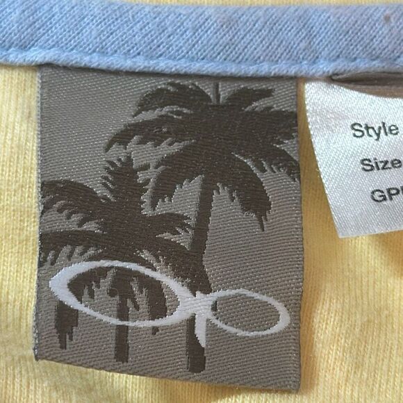 Vintage OP Ocean Pacific Shirt Mens L Large Yellow Polo S/S Surfing 80’s 90’s - Picture 6 of 7